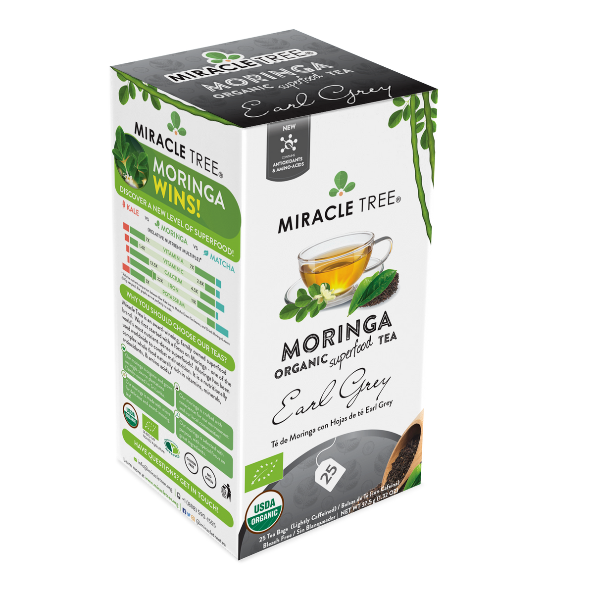 Miracle Tree Organic Moringa Tea Earl Grey